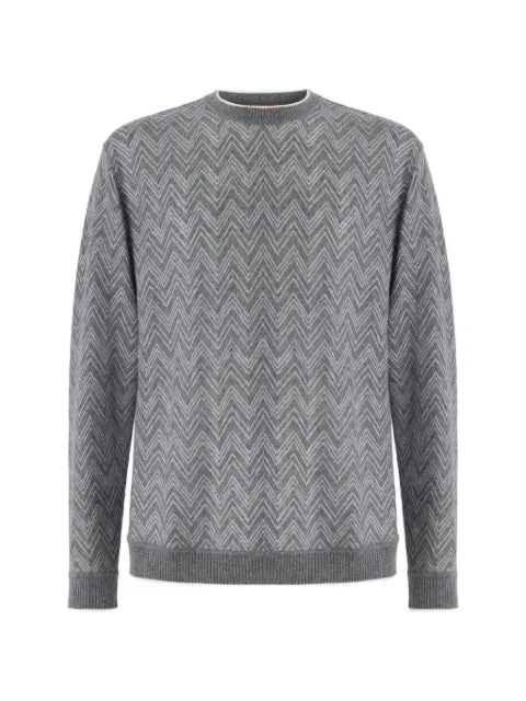 Missoni long-sleeve cashmere zig zag sweater