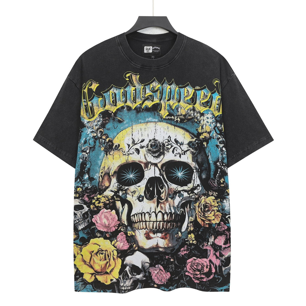 Godspeed Skull & Rose Graphic T-Shirt