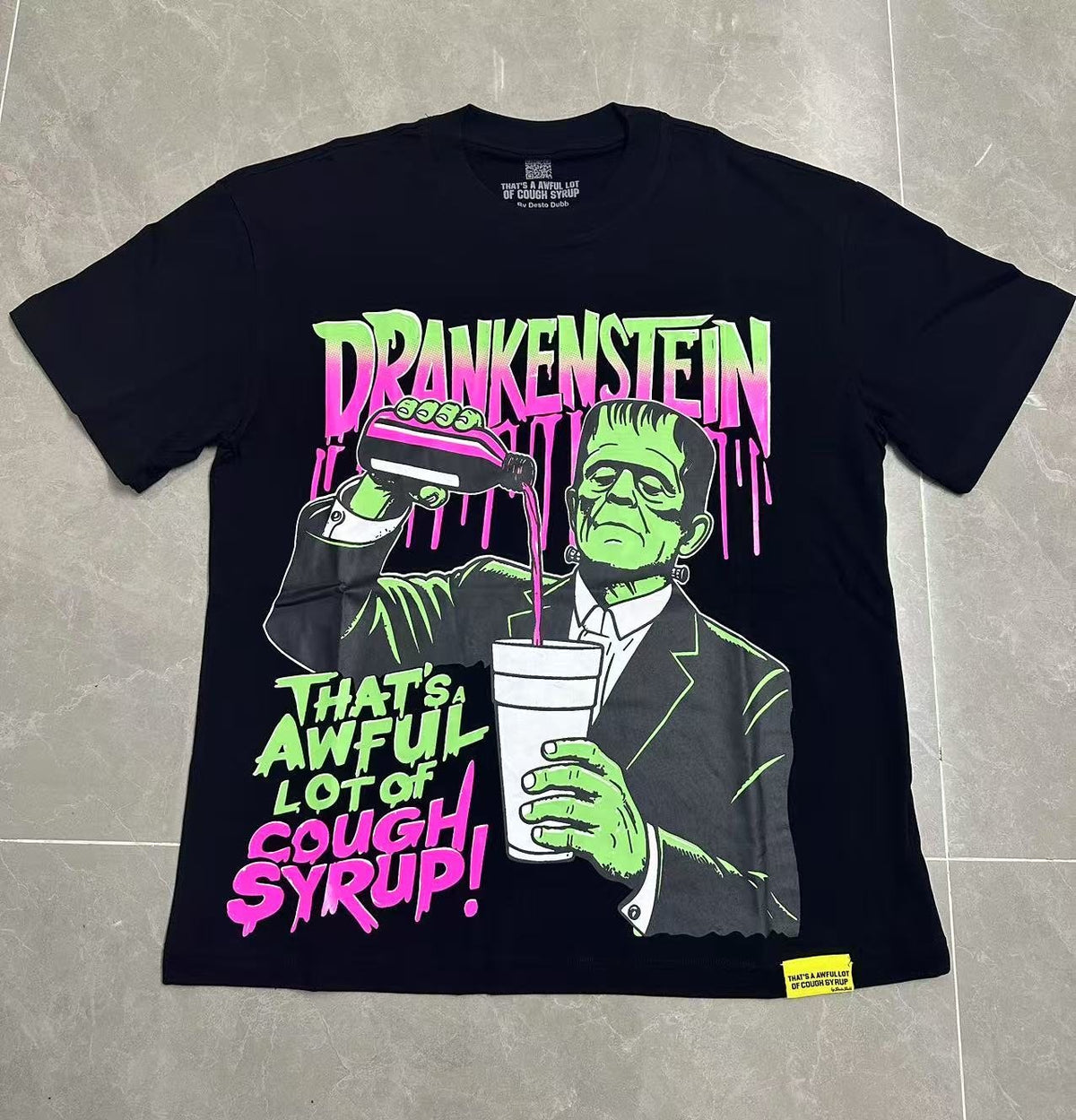 THAT'S A AWFUL LOT OF COUGH SYRUP Frankenstein Graphic T-Shirt